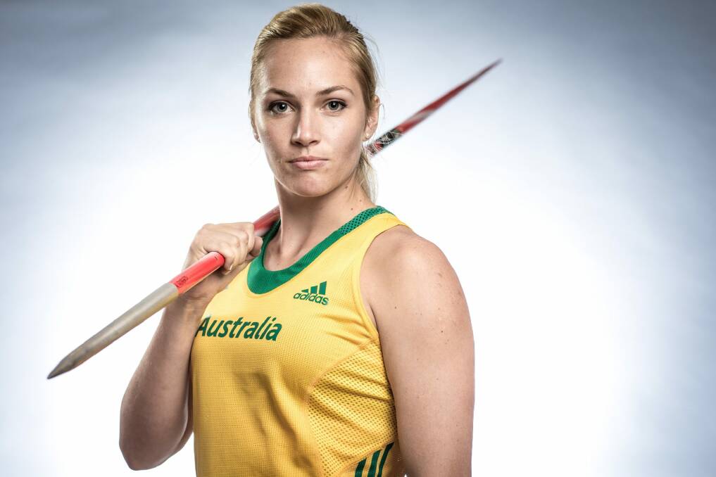 Canberra javelin thrower Kelsey-Lee Roberts was shocked when she was called out in the first release of athletes for the Rio Olympics. Photo: Chris McGrath