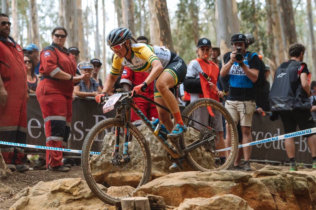 Canberra mountain bike cross country racer Rebecca McConnell (nee Henderson). Photo: Suppled