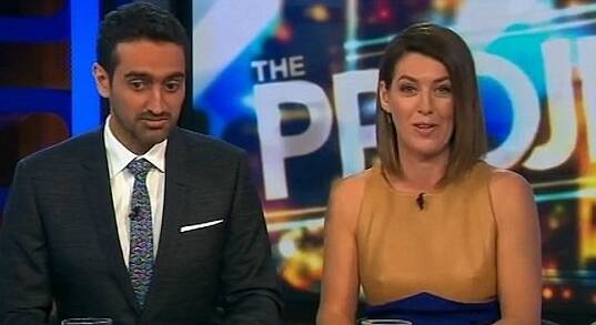 The Project's Gorgi Coghlan wore an on point dress, that was a little too 'on point' on air this week. Photo: The Project 