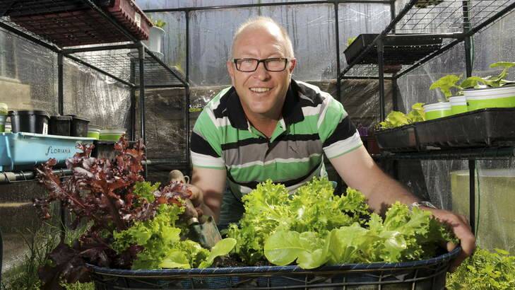 Brett King, a keen gardener in Canberra for over 30 years. Photo: Graham Tidy