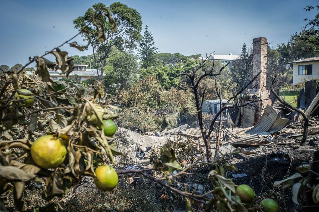 The home on the corner of Tathra and Bay streets razed to the ground in the recent bushfires. Photo: Karleen Minney