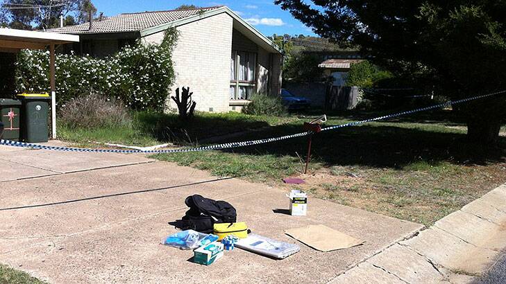 The home in Kambah where a woman was found dead. Photo: Melissa Adams
