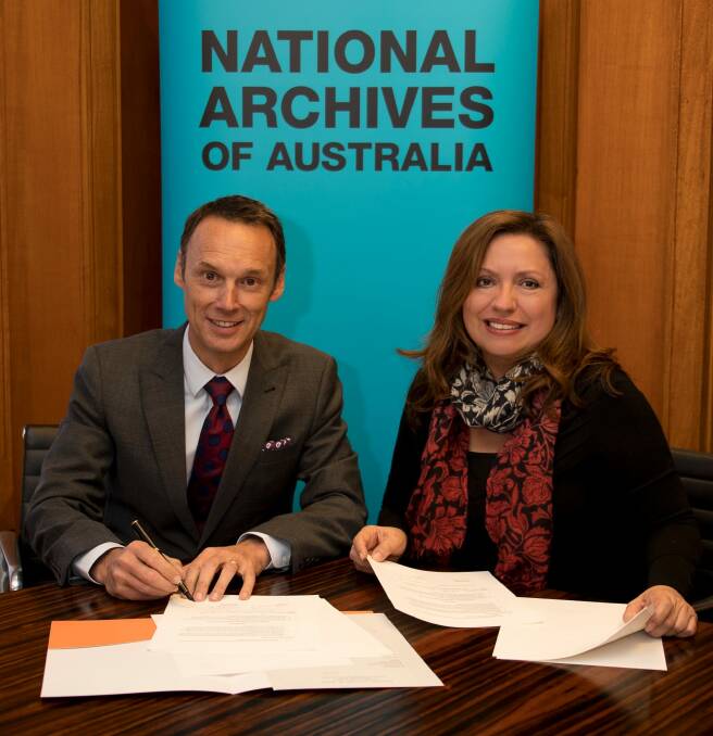 National Archives Director-General David Fricker and Assistant Director-General Teressa Ward. Photo: Supplied
