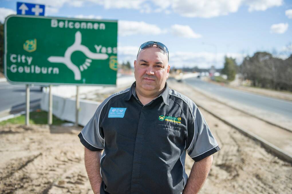 National Driving Academy instructor Babar Chohan, at the Barton Highway/Gundaroo Drive intersection. Photo: Jay Cronan