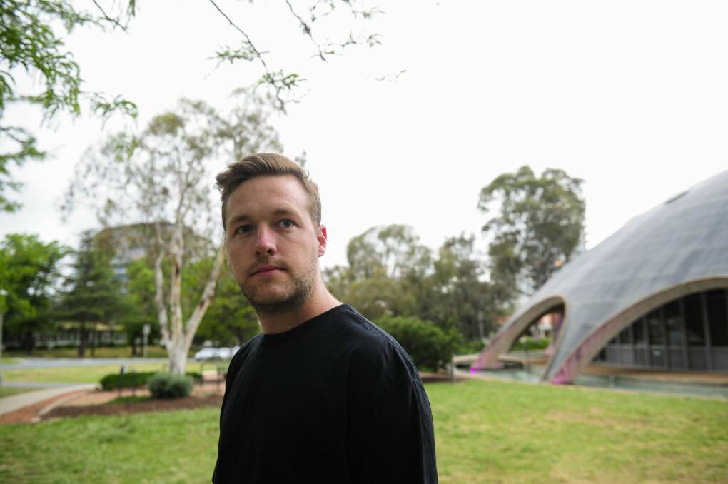 Panorama: Tom Skeehan outside the Shine Dome in Acton on November 4. Photo by Melissa Adams of The Canberra Times. Photo: Melissa Adams MLA