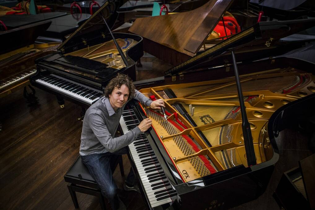 Key player: Piano tuner Nigel Leach. Photo: Jamila Toderas