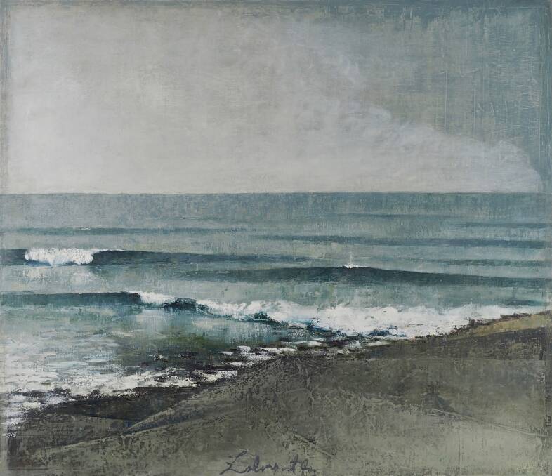 Thornton Walker, <i>Headland and breaking waves</i> in <i>The sea and the folded cloth</i> at Beaver Galleries. Photo: Supplied