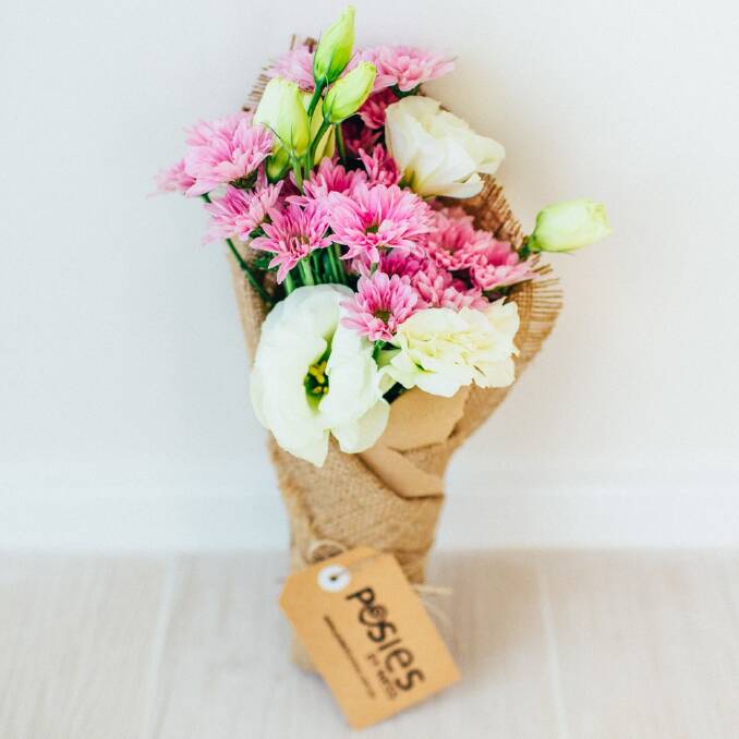 No two posies made by Posies by Ness are the same and at a click of a button you can send a surprise arrangement to a loved one. Photo: Supplied