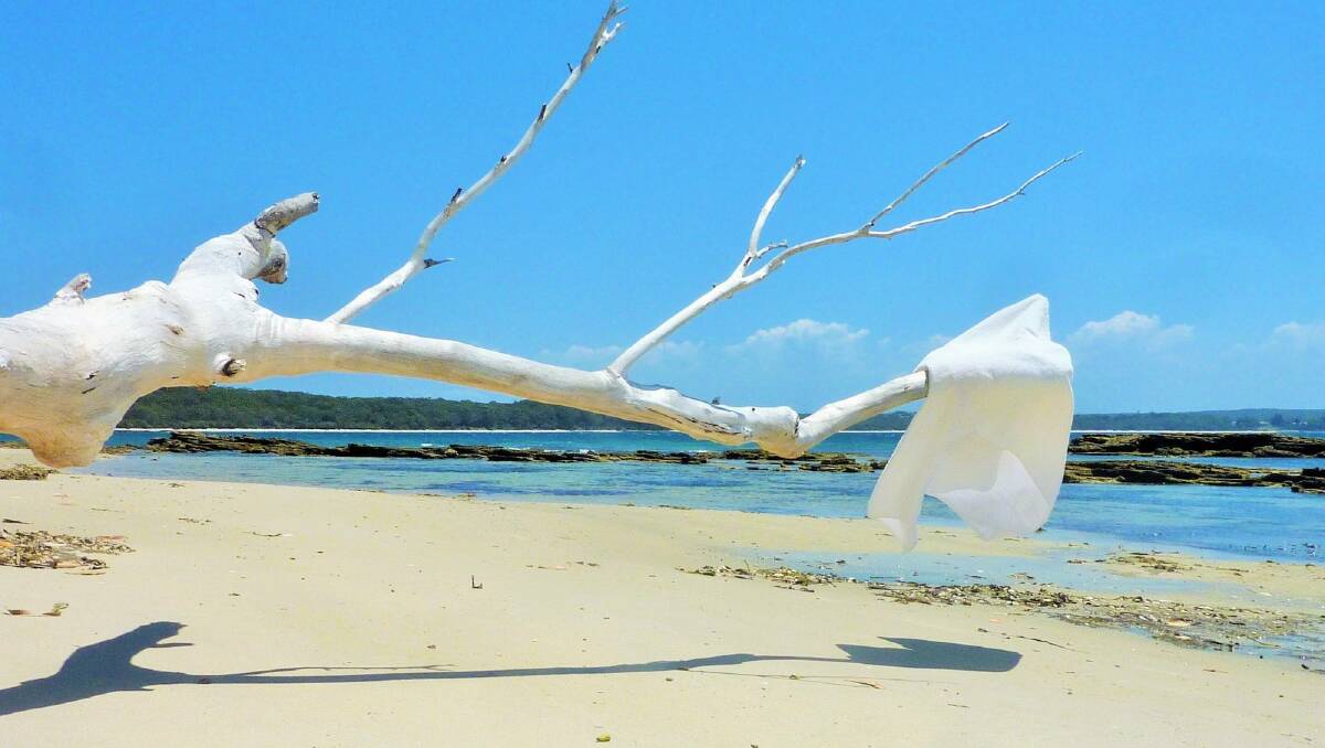 Even the natural towel dryers come white at Jervis Bay. Photo: Tim the Yowie Man