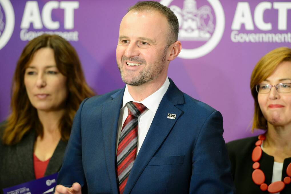 Chief Minister Andrew Barr during last year's budget announcement.  Photo: Sitthixay Ditthavong