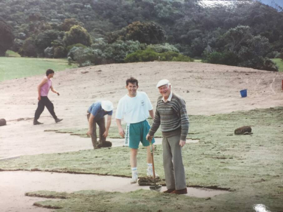 Could the green Heineken shorts be a giveaway? The laying of so much turf could suggest a new golf course. Photo: Unknown