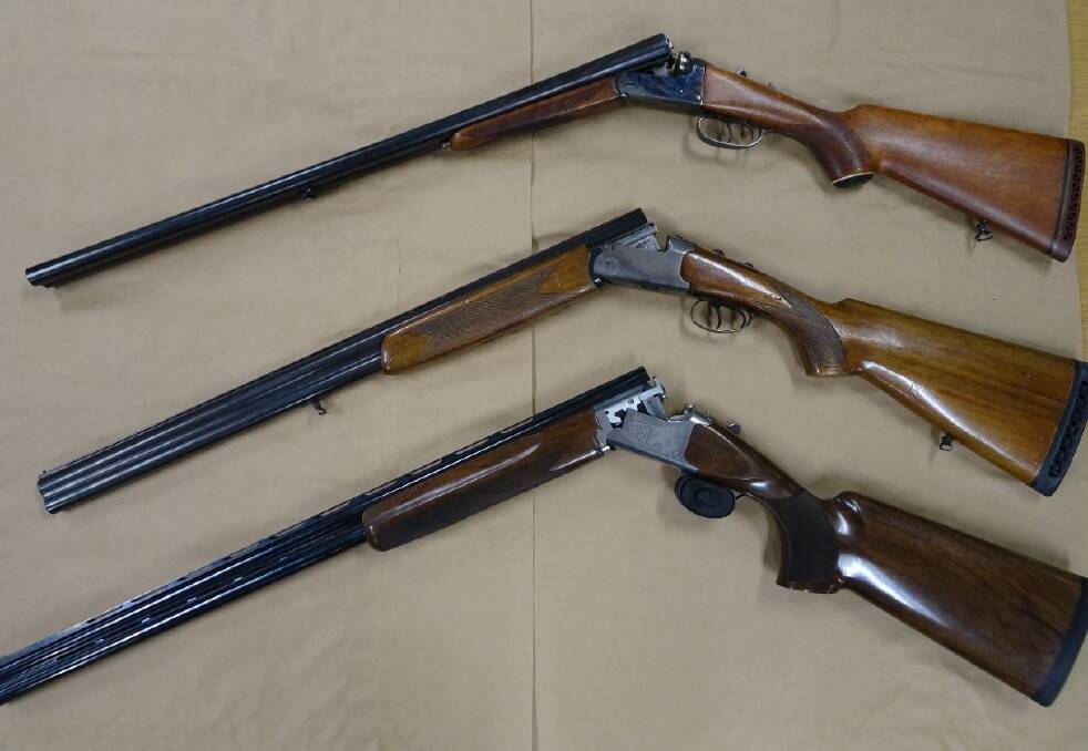 Firearms seized during a series of raids on Wednesday. Photo: ACT Policing