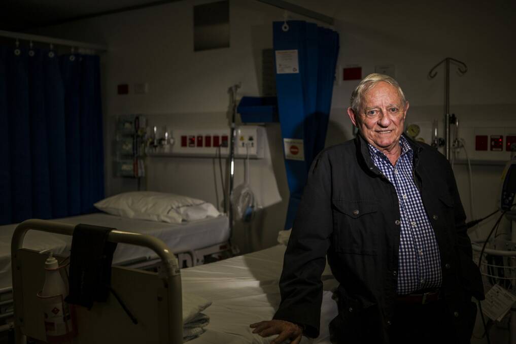 Former patient of the Canberra Hospital Cardiac Unit, Bob Fletcher, who had a valve replacement in 2012, joined the anniversary celebrations on Tuesday.  Photo: Jamila Toderas