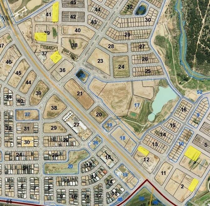 Map of sites for 96 public housing dwellings in Coombs, Molonglo Valley. Photo: Supplied