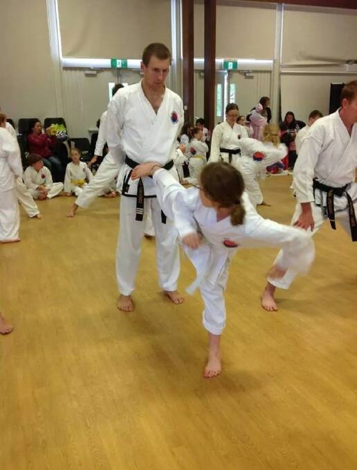 Power strike: Each taekwondo move is accompanied by a shout. Photo: Supplied