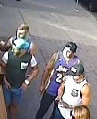 ACT Policing have launched a public appeal for help to identify four men in relation to investigations into an alleged assault in Braddon. Photo: Supplied ACT Policing