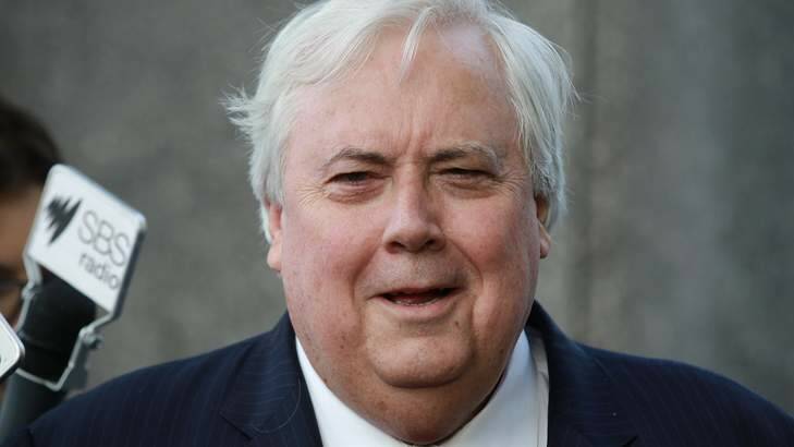 Clive Palmer said the budget was not on the menu at a dinner he had with Malcolm Turnbull in Canberra. Photo: Alex Ellinghausen