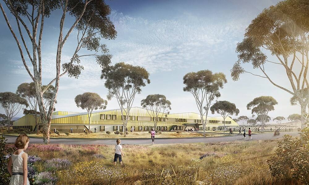 An artist's impression of the new University of Canberra Public Hospital. 