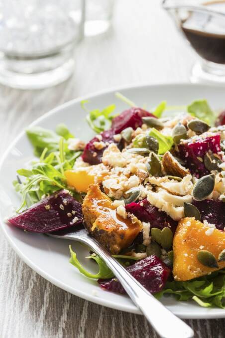 Taste of summer: a salad of beetroot and pumpkin is deliciously fresh fare. 