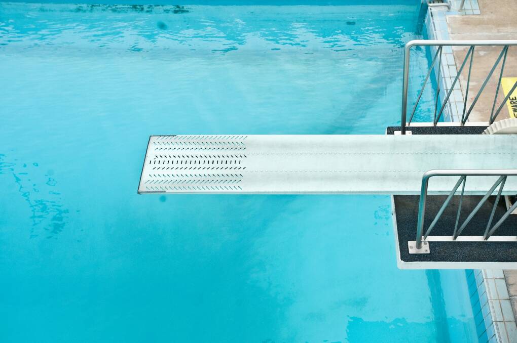 The diving board at Civic Pool. Photo: Daniel Spellman