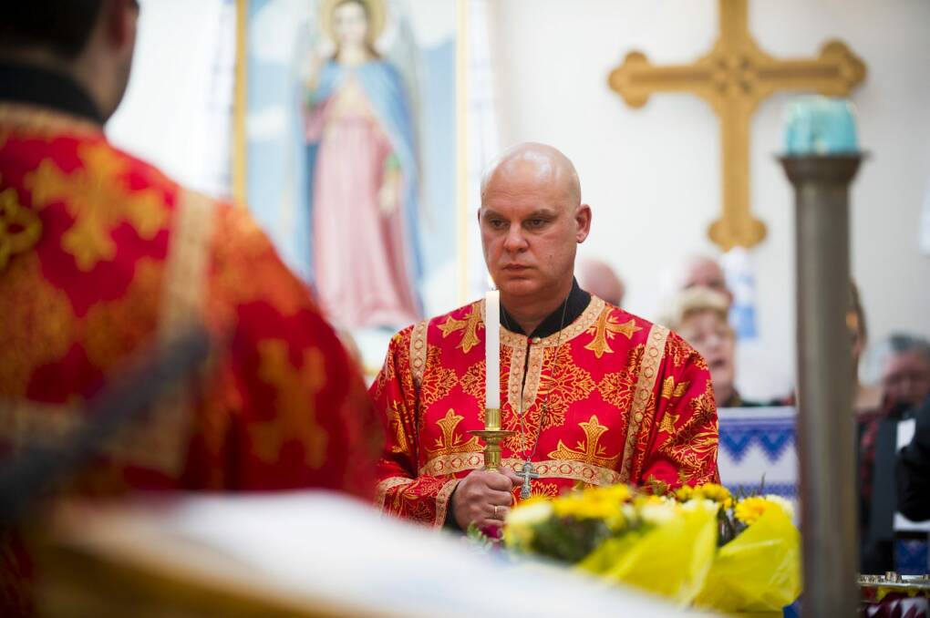 A memorial service for MH17 was held at the Ukrainian Orthodox Church in Turner on Saturday. Photo: Rohan Thomson