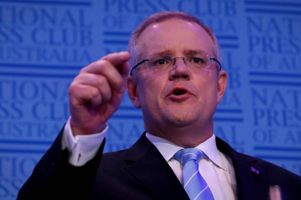 Treasurer Scott Morrison has been advised to stick to his day job and not be an amateur YouTube director by Bill Shorten. Photo: Alex Ellinghausen