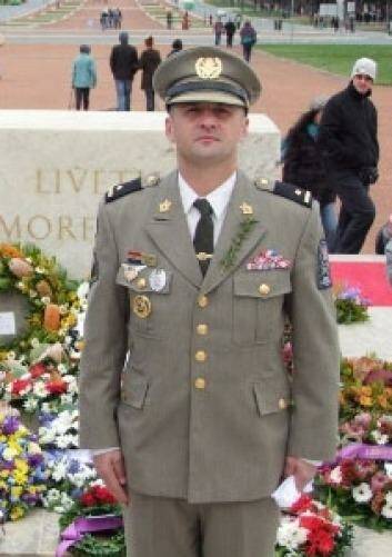 Krunoslav Bonic at the Anzac Day commemoration in Canberra in 2012. Photo: www.hkv.hr
