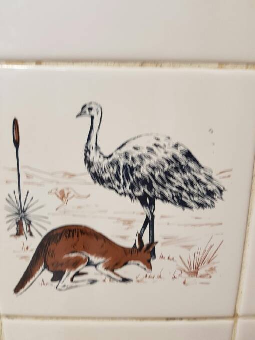 Another tile in the men's toilet in the Sussex Inlet RSL.  Photo: Supplied by the RSL. 