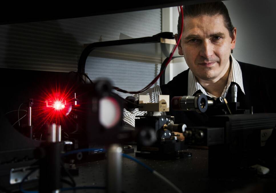 ANU Physicist Dr Andrey Miroshnichenko has found a way to confine electromagnetic energy without it leaking away Photo: Elesa Kurtz