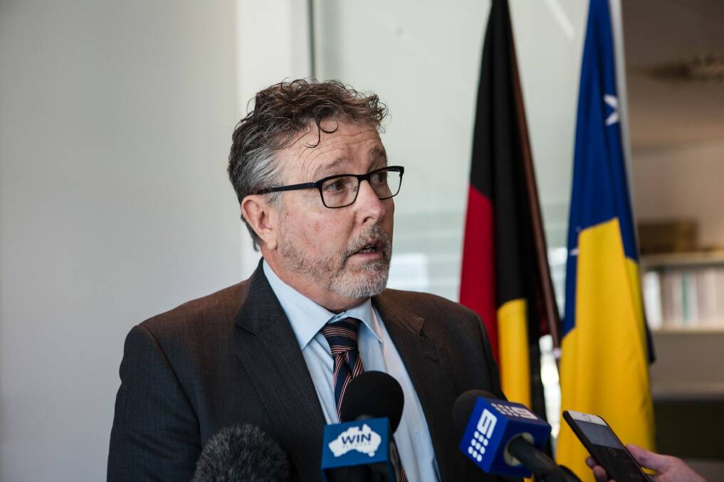 The government's executive director of youth services, Dr Mark Collis responds to allegations of systemic violence in Bimberi Youth Justice Centre.  Photo: Jamila Toderas