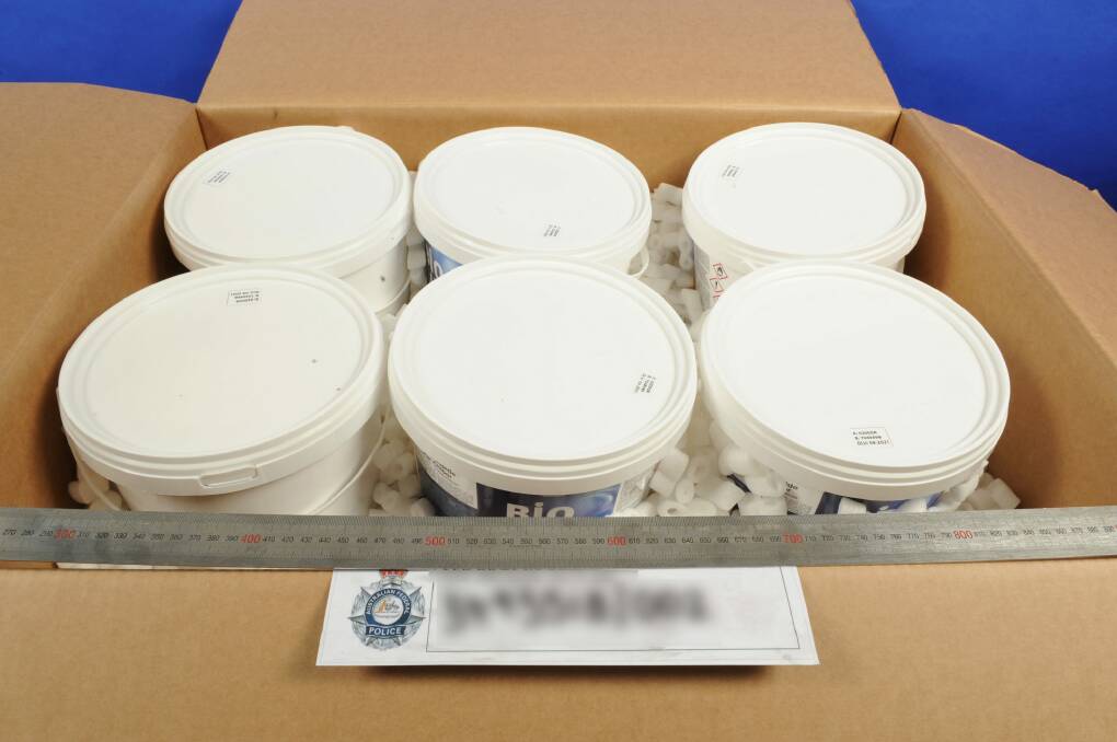 A 23-year-old Canberra man was arrested following the detection of 356kg of MDMA at a Sydney air cargo facility. Photo: Supplied