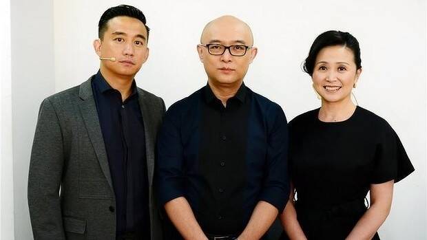 If You Are the One host Meng Fei (centre) with commentators Huang Lei (left) Hang Han (right). Photo: Supplied