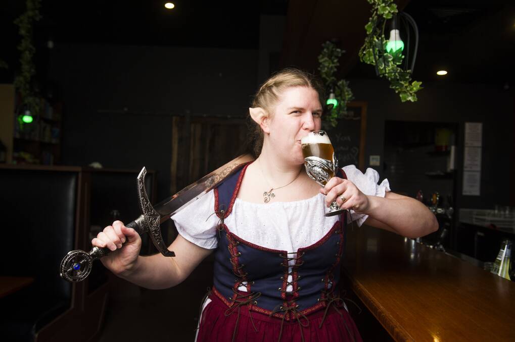 Owner Isobel Majewski of The Copper Dragon, a new medieval-themed bar and restaurant in Tuggeranong. Photo: Dion Georgopoulos