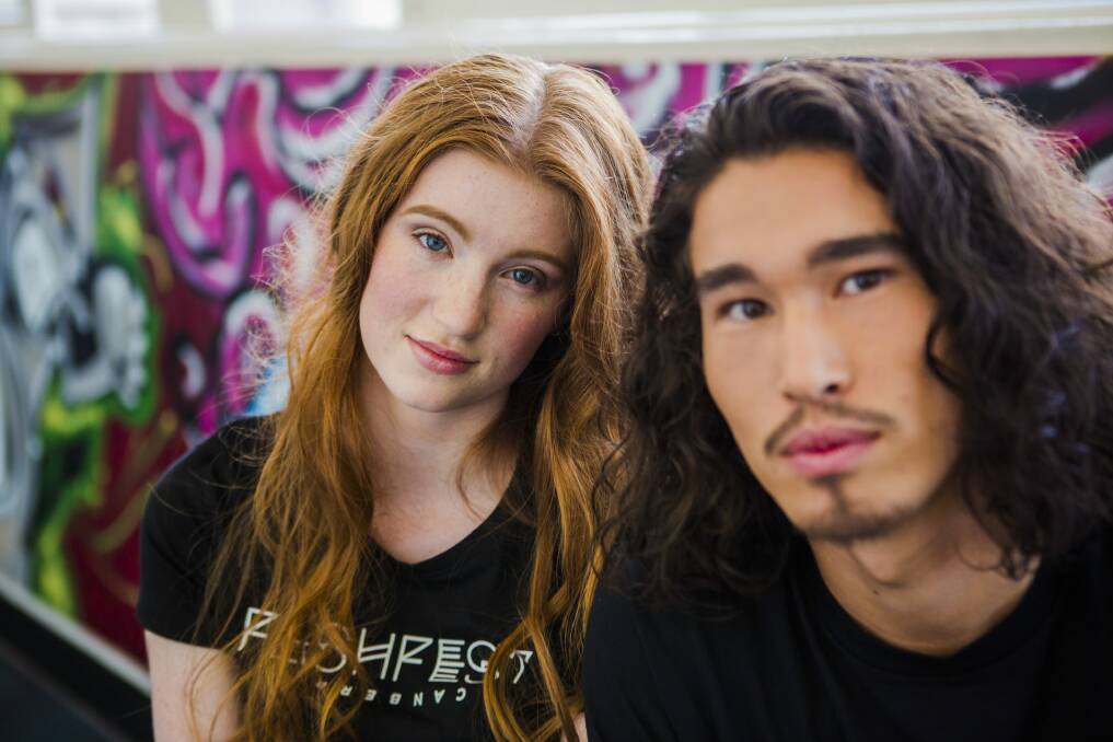 Hannah Clare McKenzie, 17, and Ken Scruton, 21, are this year's faces of Fashfest. Photo: Jamila Toderas
