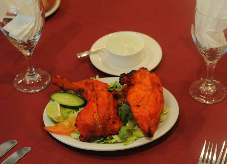 Tandoori chicken at the Tandoor Indian restaurant  in Belconnen. Photo: Richard Briggs