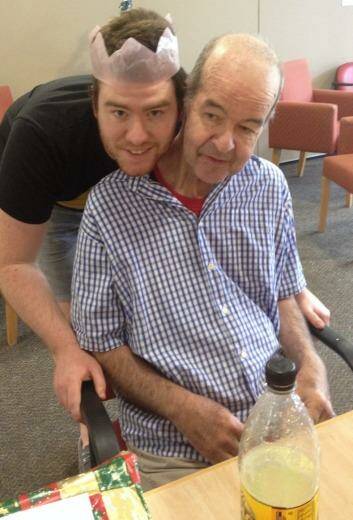 Tim Wylks with his father, Chris, who was diagnosed with Alzheimer's disease in 2008. Photo: Supplied
