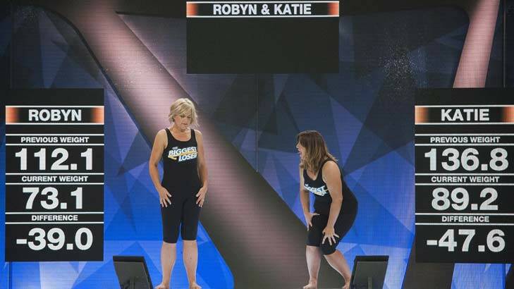 Moment of truth: Tasmanian mother and daughter team, Robyn and Katie Dyke, win the weigh-in showdown. Photo: Supplied