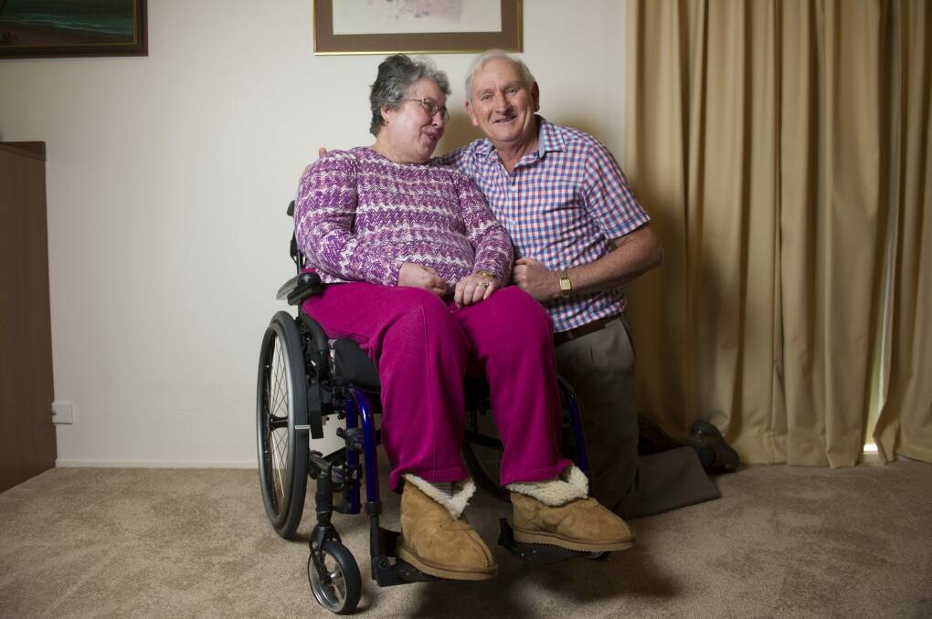 Jim Quick, with Patricia, is one of hundreds of thousands of primary carers, most of whom provide 24 hour support for someone in need. Photo: Jay Cronan