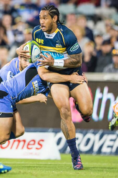 Confident: Brumbies winger Joe Tomane believes his side can get its Super Rugby season back on track. Photo: Matt Bedford