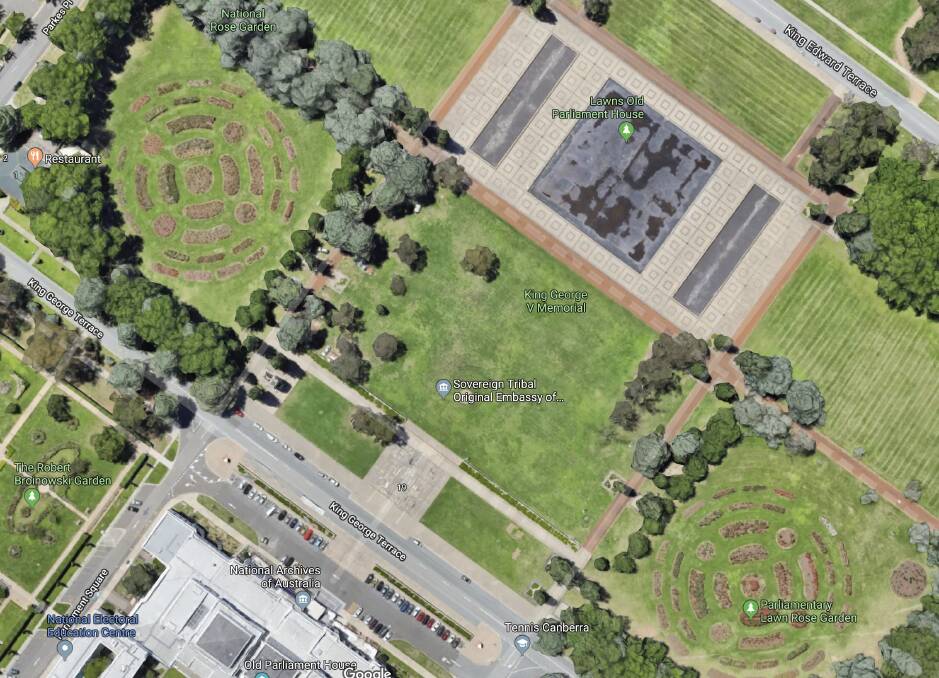 The National Rose Gardens at the Museum of Australian Democracy, the former old parliament house, were designed to look like a rose petal from the air.