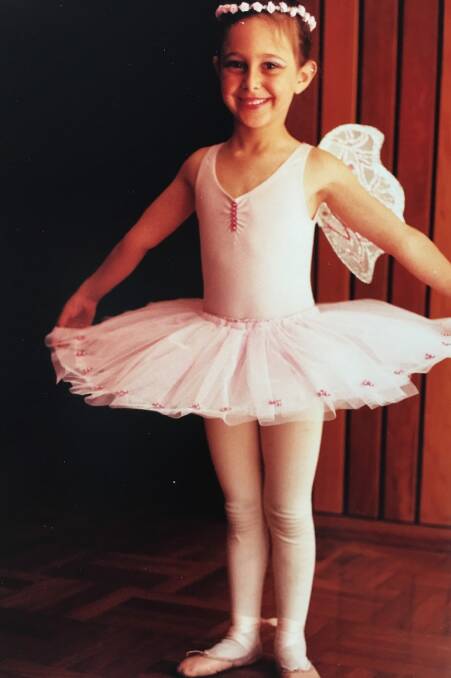 Little Dimity Azoury started her career at the Kim Harvey School of Dance in a little church hall in Queanbeyan. Photo: Supplied