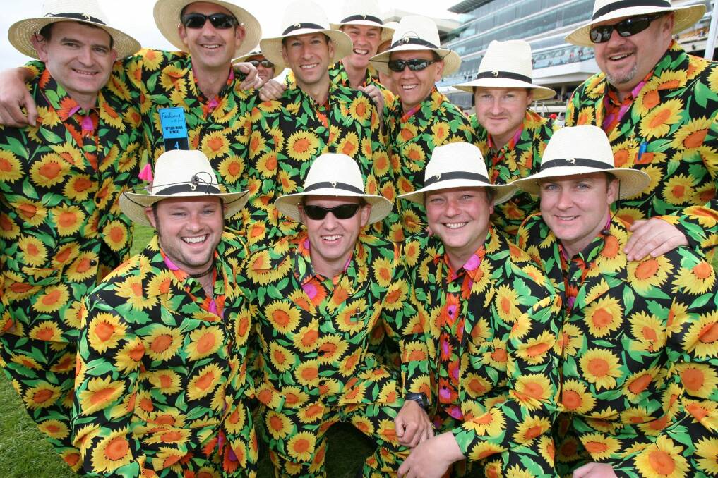 There's always one group of blokes who think it's cool to match. They're wrong. They've generally shopped at Lowes and drink rum cans. And by about 2pm they're referring to all the ladies as "young fillies". Photo: Craig Sillitoe CSZ