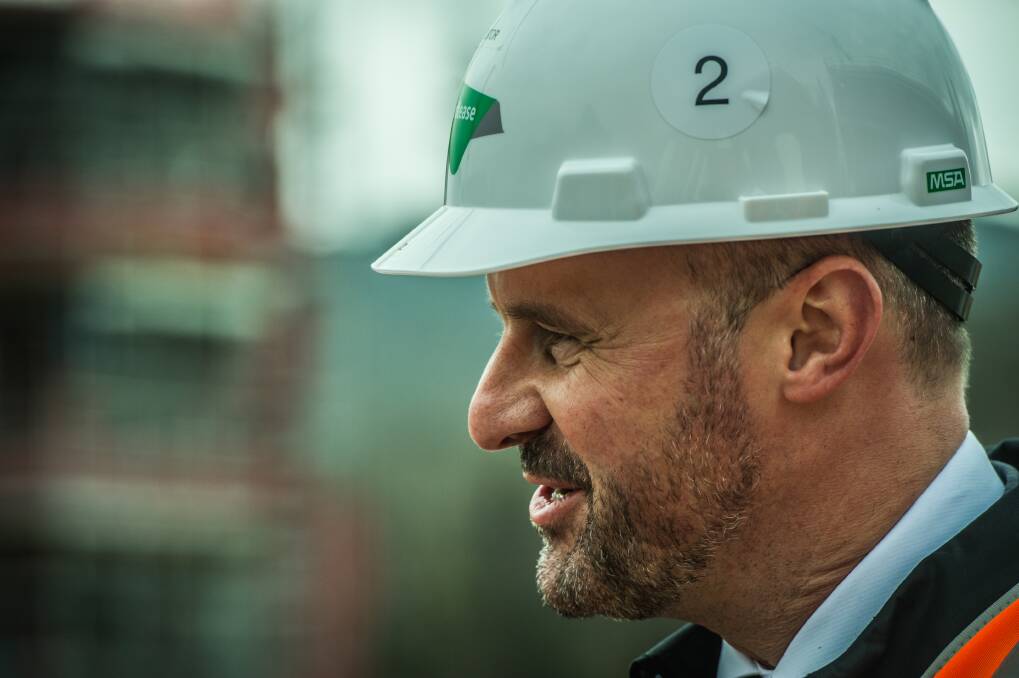 Chief Minister Andrew Barr has confirmed talks to extend the CFMEU's 42-month free rent at the Dickson block. Photo: Fairfax Media