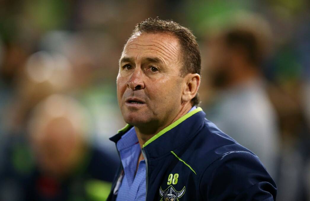 Raiders coach Ricky Stuart. Photo: Getty Images