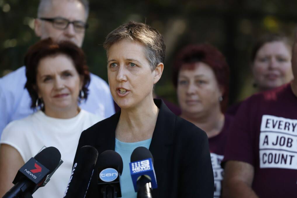 ACTU secretary Sally McManus launched the 'Change the Rules' advertising campaign this week, but Canberra airport won't show the advertisement.