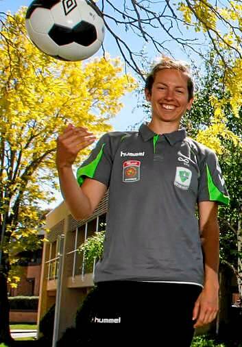 Canberra United veteran Sally Shipard is maintaining a positive attitude although troubled by knee injuries. Photo: Katherine Griffiths