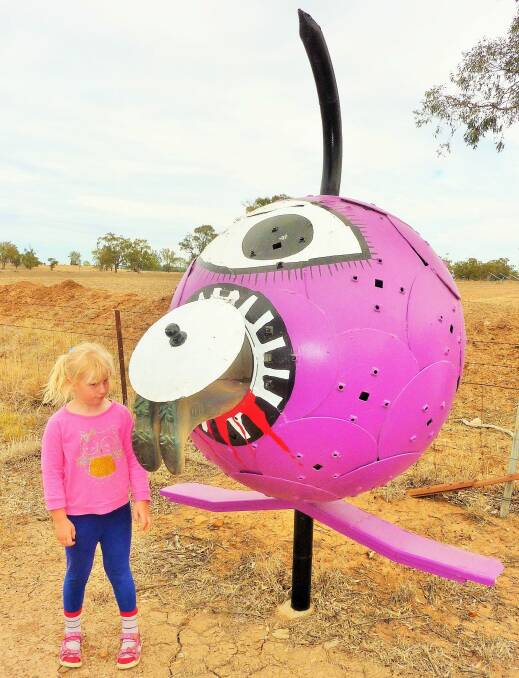 Watch out for the One Eyed One Horned Flying Purple People Eater disguised as a letterbox. Photo: Tim the Yowie Man