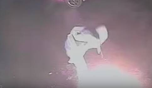 CCTV footage captured a failed arson attempt in Fyshwick on Thursday night. Photo: Supplied