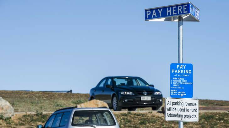 Paid parking has been introduced at the National Arboretum. Photo: Rohan Thomson