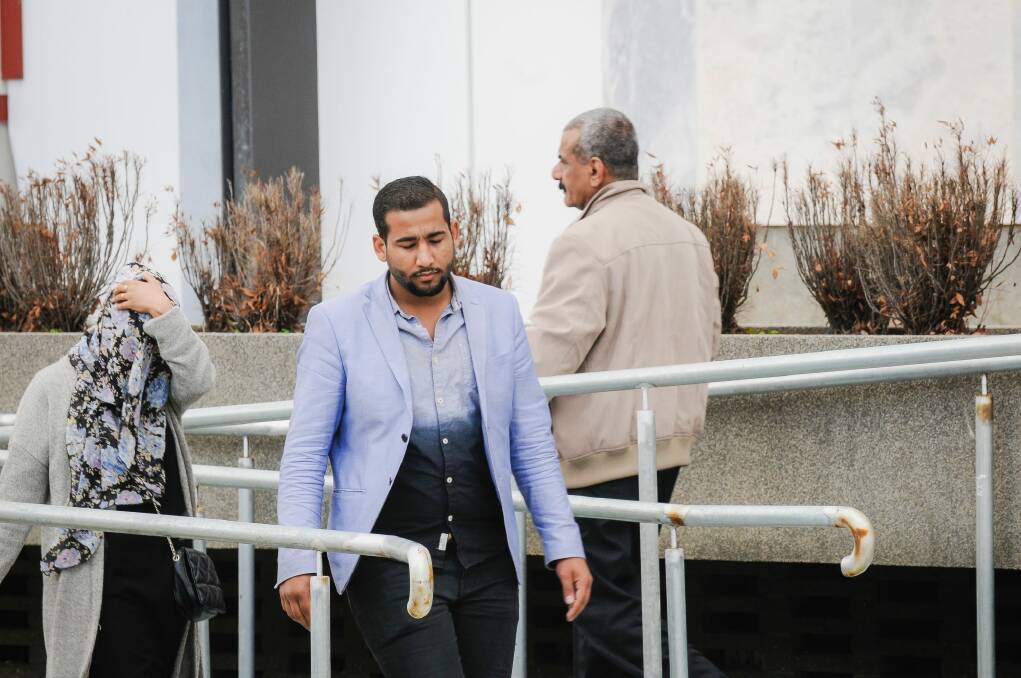 Sabah Al-Mdwali's family members leave the ACT Supreme Court after a jury found her husband, Maged Al-Harazi, guilty of her stabbing murder. Photo: Sitthixay Ditthavong